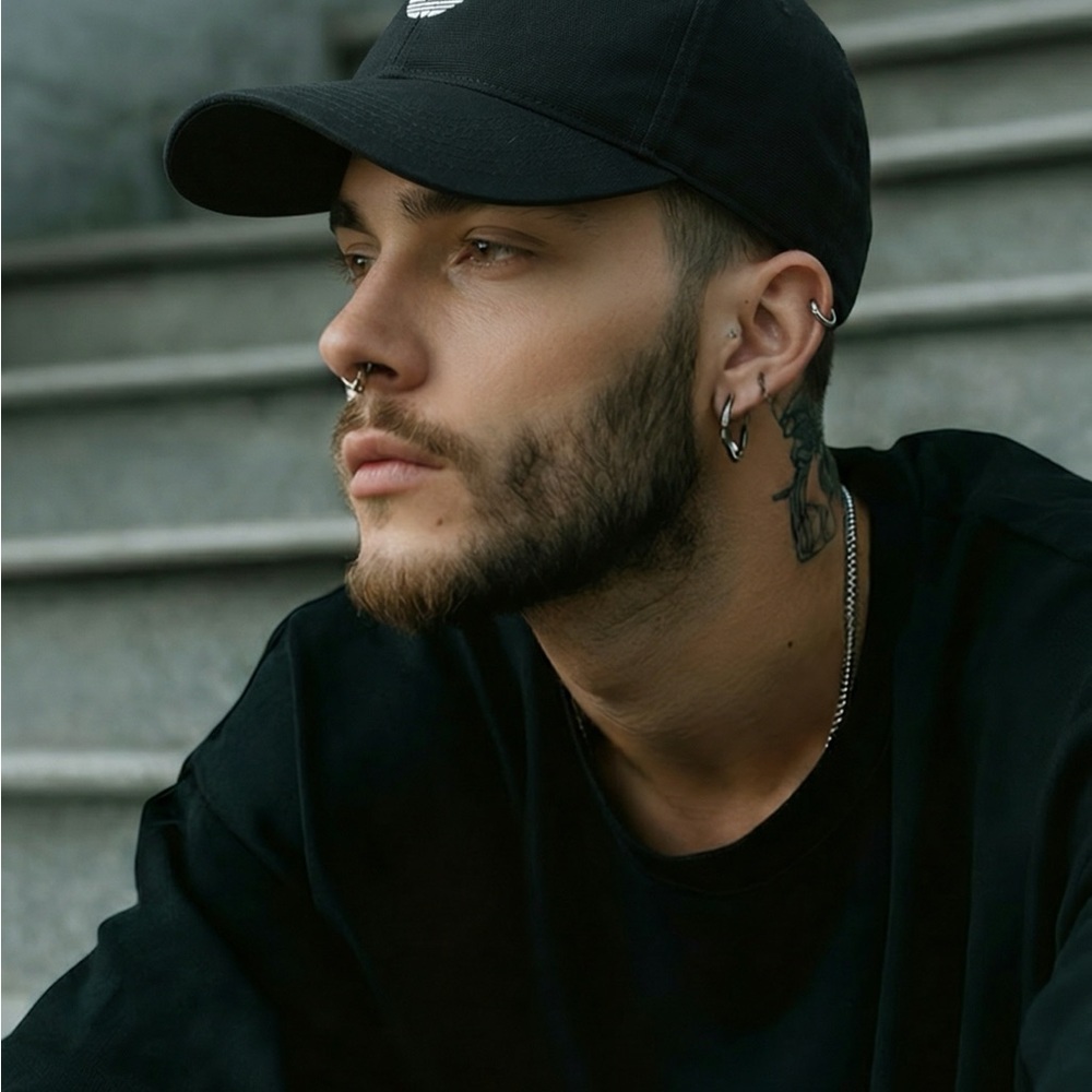 adidas Black Cap with White Circular Logo